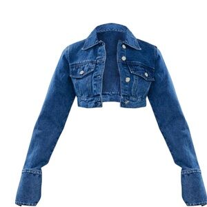 Pretty Little Thing Mid Blue Wash Jacket